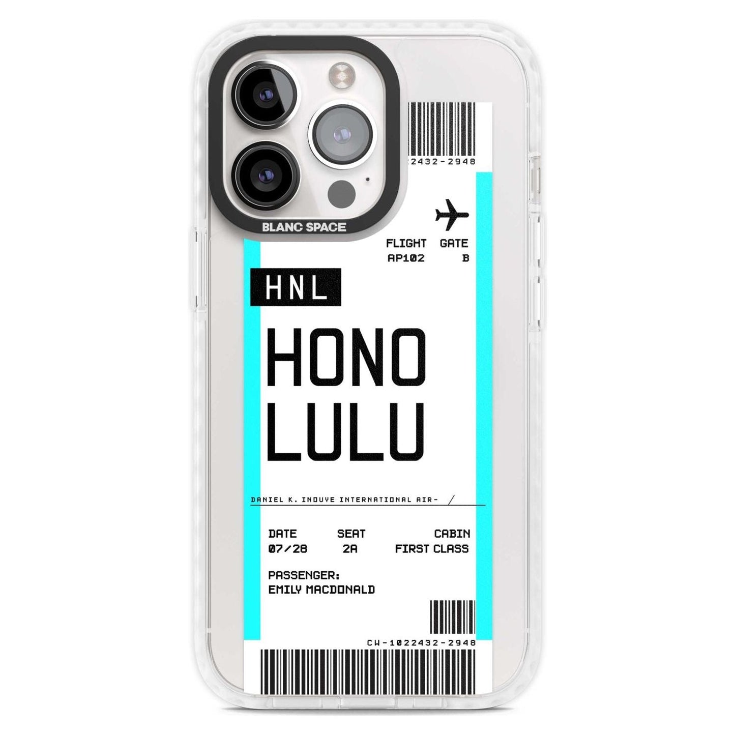 Personalised Honolulu Boarding Pass