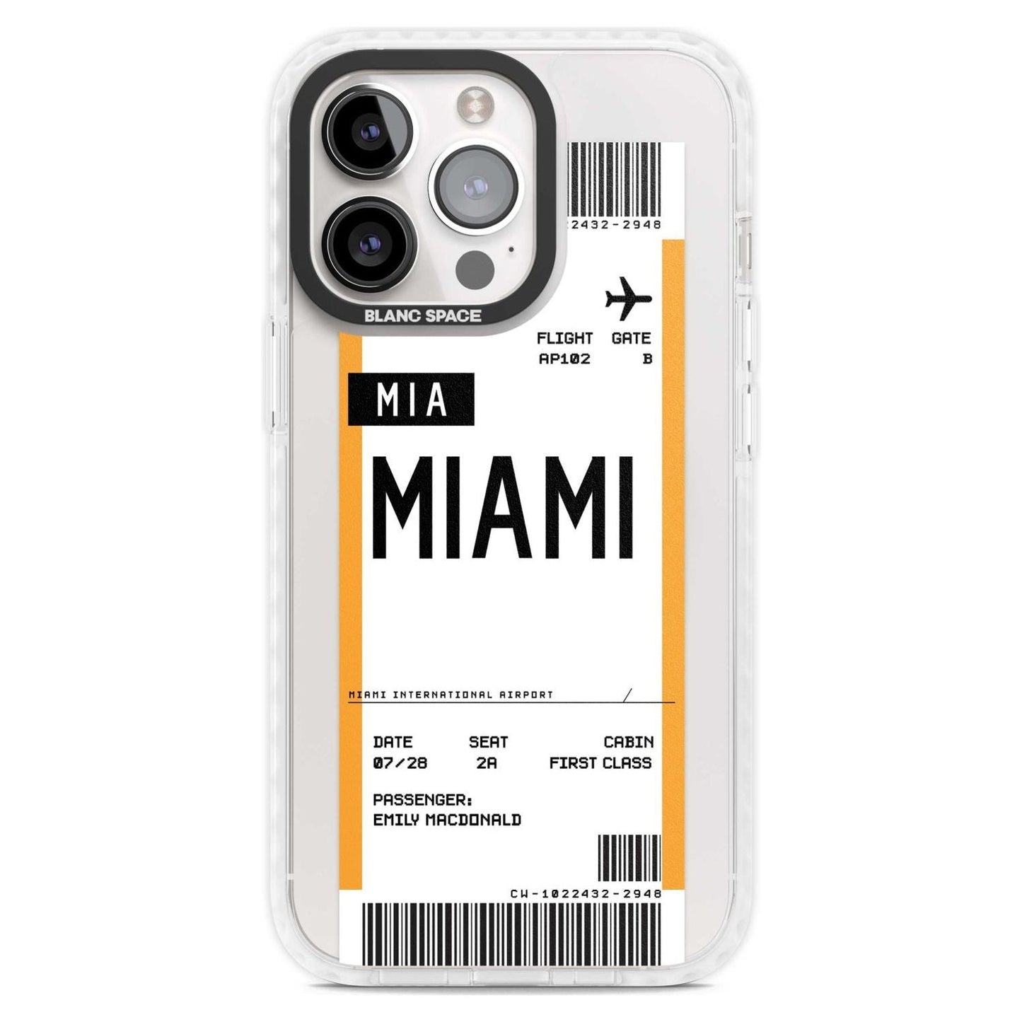 Personalised Miami Boarding Pass