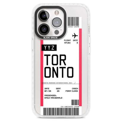 Personalised Toronto Boarding Pass