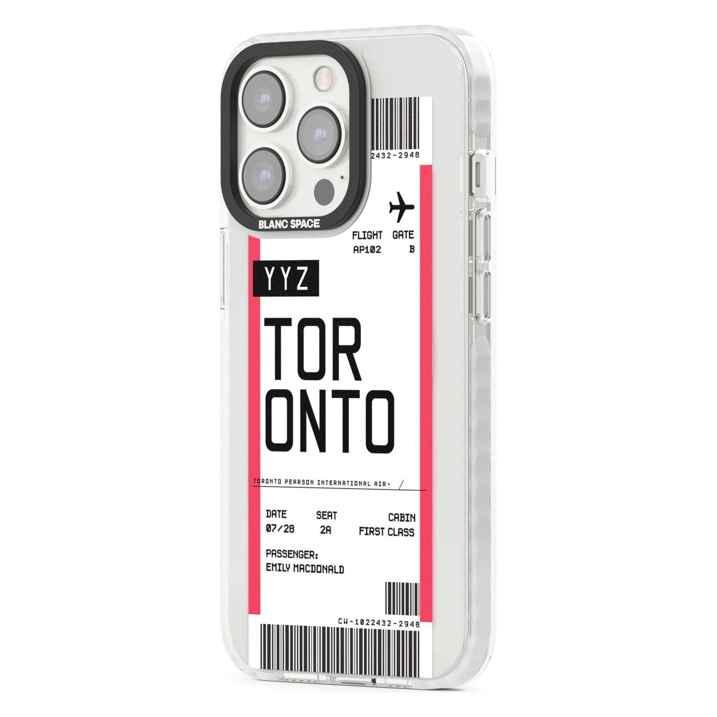 Personalised Toronto Boarding Pass