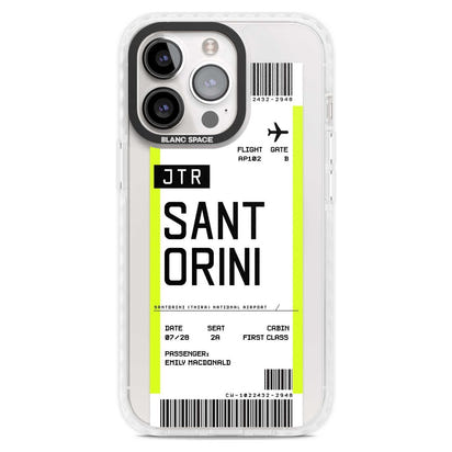 Personalisierte Bordkarte für Santorini