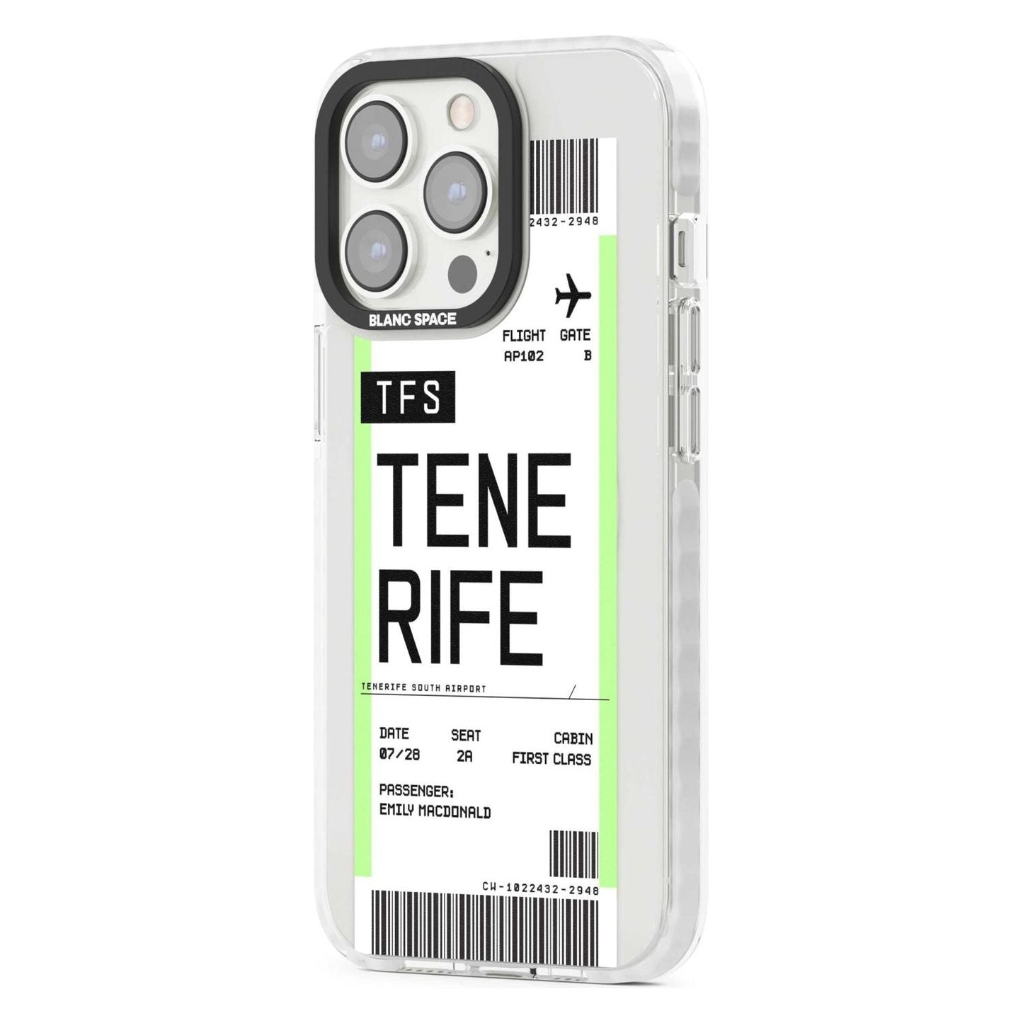 Personalised Tenerife Boarding Pass