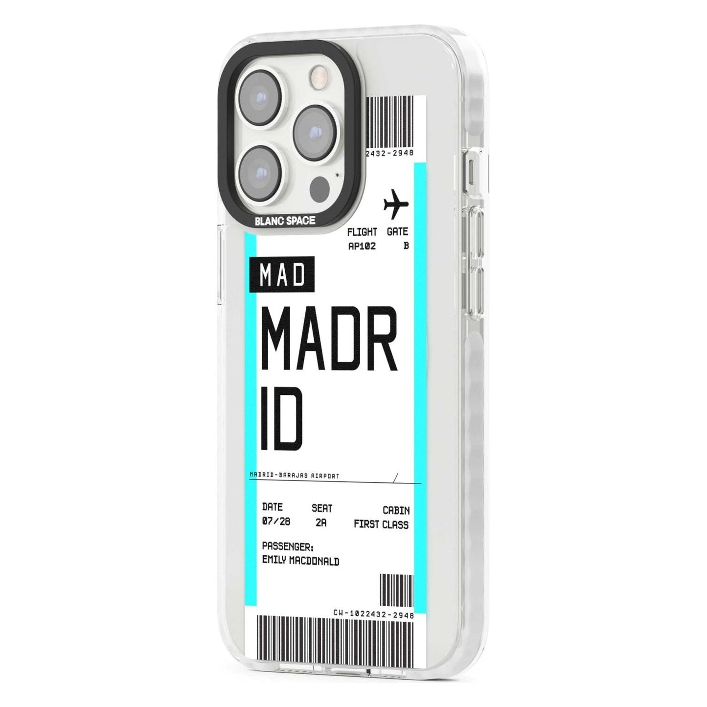 Personalised Madrid Boarding Pass