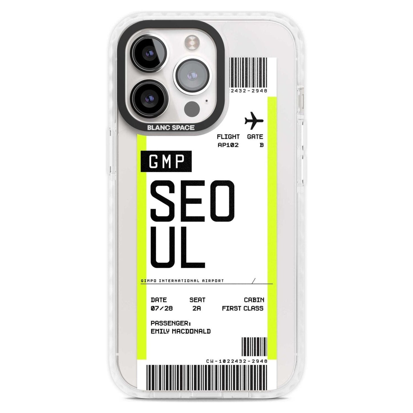 Personalised Seoul Boarding Pass