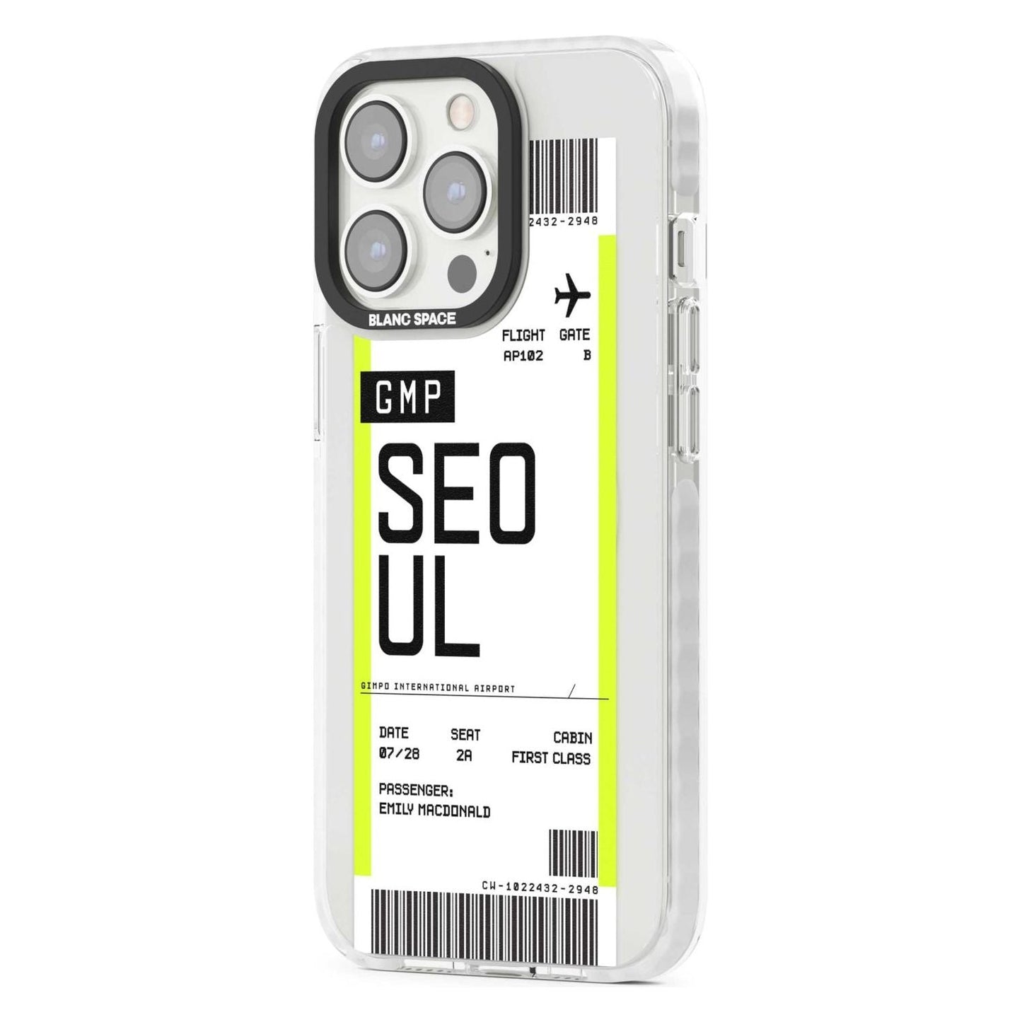 Personalised Seoul Boarding Pass