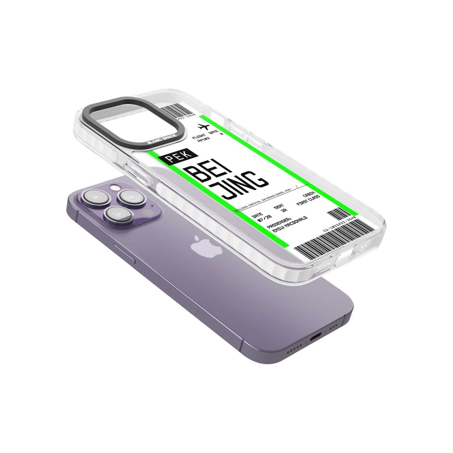 Carte d'embarquement personnalisée pour Pékin