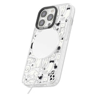 Cartoon Cat Collage Black & White