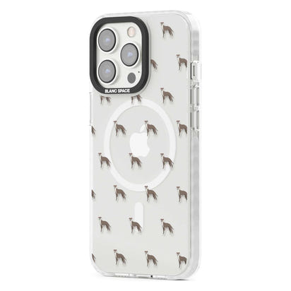 Motif de chien whippet transparent