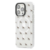 Motif de chien whippet transparent