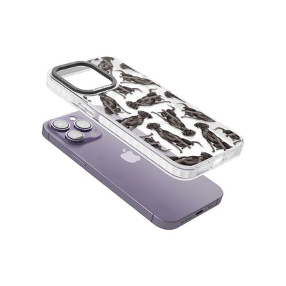 Black Labrador Watercolor Pattern