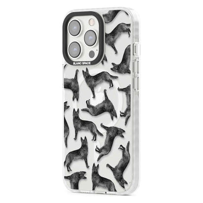 German Shepherd Pattern Black