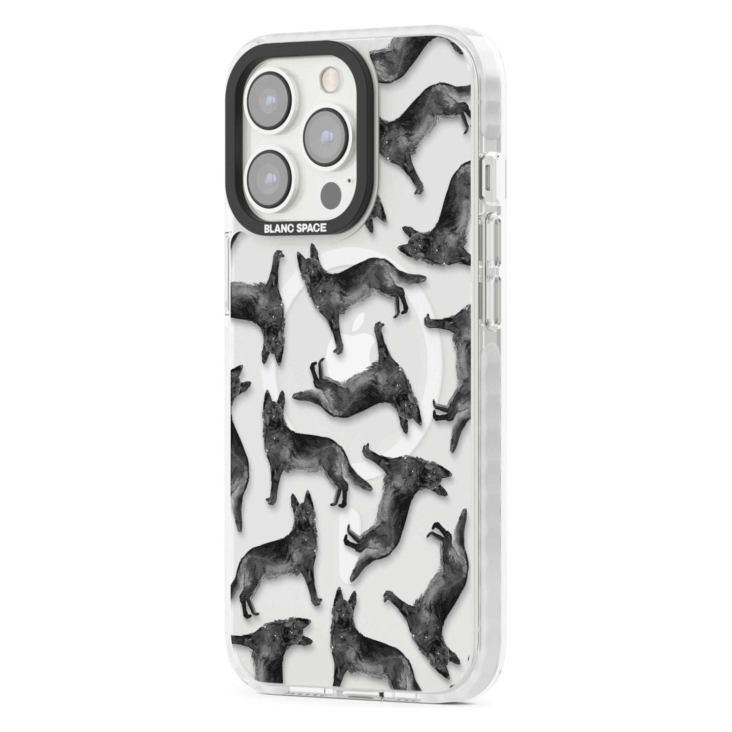 German Shepherd Pattern Black