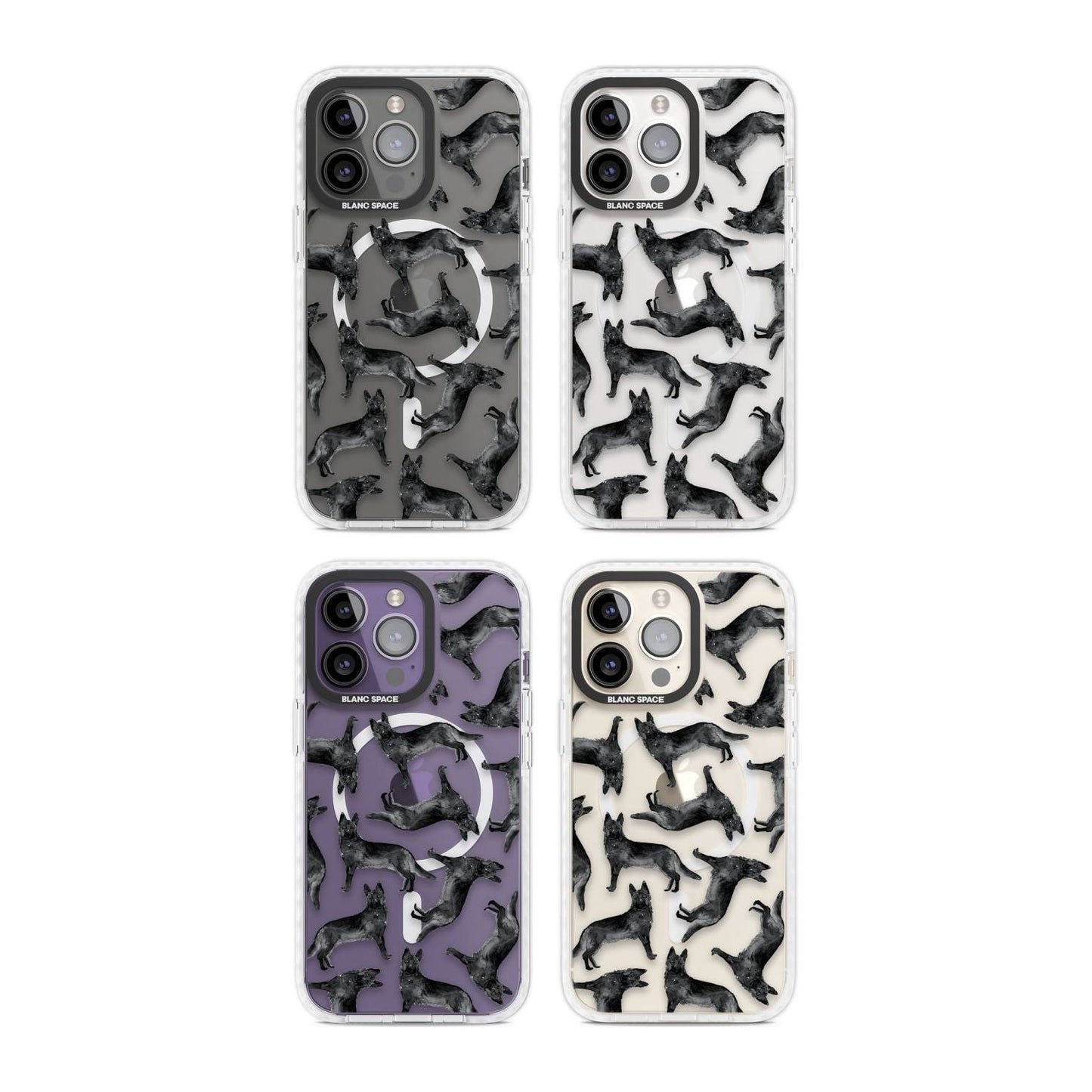 German Shepherd Pattern Black