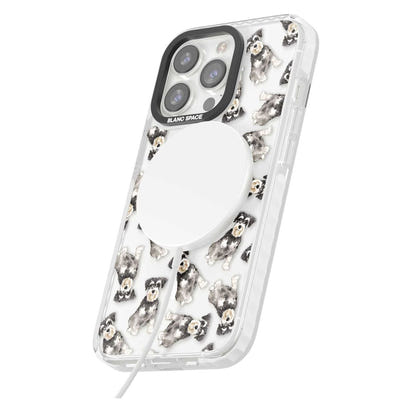 Aquarellzeichnung eines Zwergschnauzers