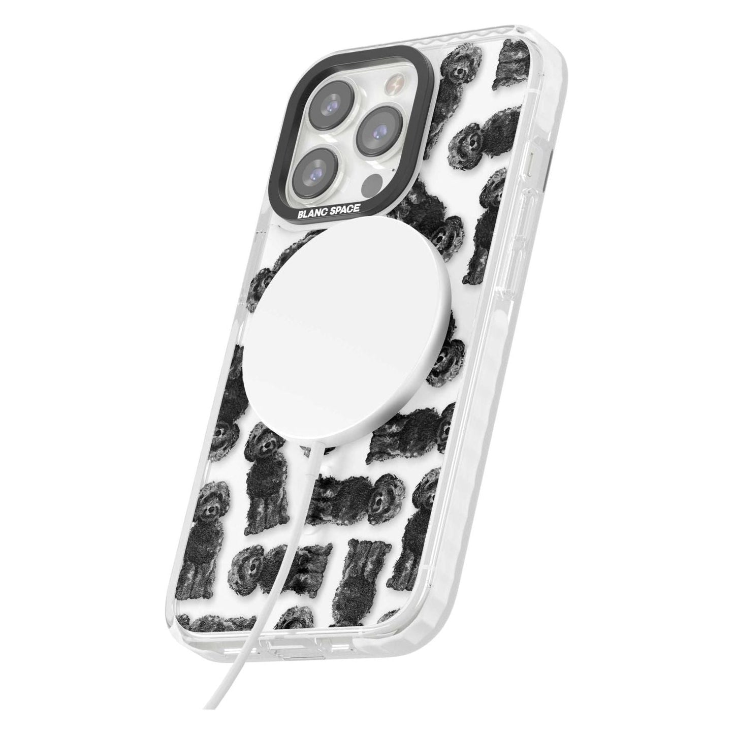 Black Cockapoo Watercolor