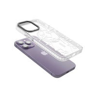 Abstract Line Art White Clear