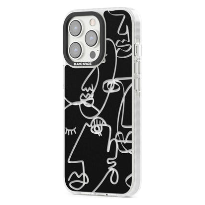 Abstract Line Art Clear Black