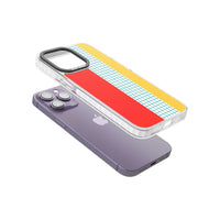 Grille abstraite rouge, bleue, jaune