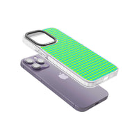 Neon Lime & Turquoise Houndstooth