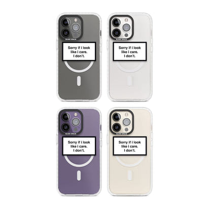 Excusez-moi si j'ai l'air de m'en soucier.