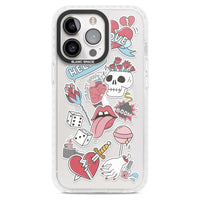 Autocollants Crâne et Fleurs