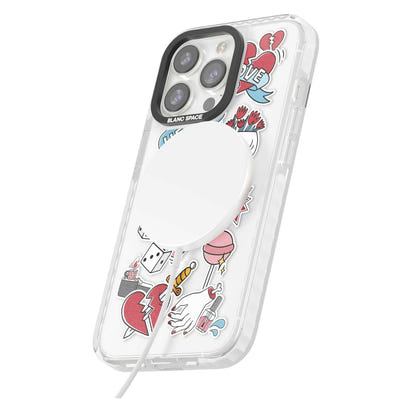 Autocollants Crâne et Fleurs