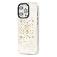 Motif du zodiaque Capricorne en or