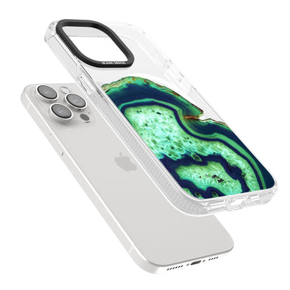 Tranche d'agate émeraude