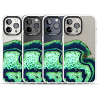 Tranche d'agate émeraude