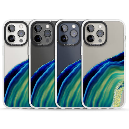 Grüne und blaue Smaragd-Geode