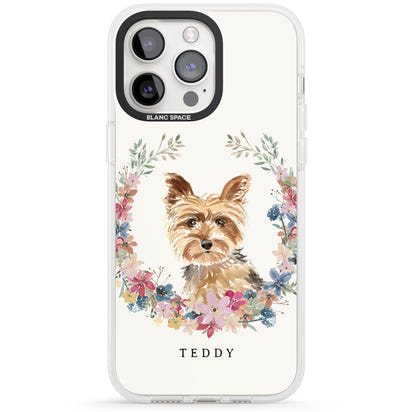 Personalised Yorkshire Terrier Floral Portrait