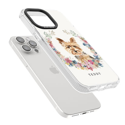 Personalised Yorkshire Terrier Floral Portrait