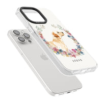 Personalised Yellow Labrador Floral Portrait