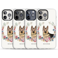 Personalised German Shepherd Floral Portrait