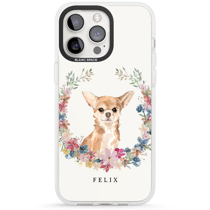 Personalised Chihuahua Floral Portrait