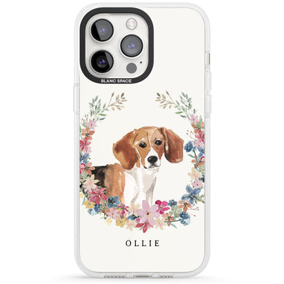 Personalised Beagle Floral Portrait