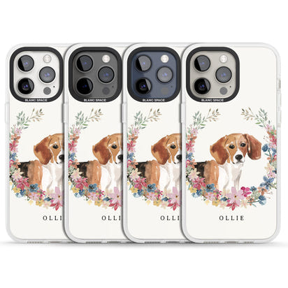 Personalised Beagle Floral Portrait
