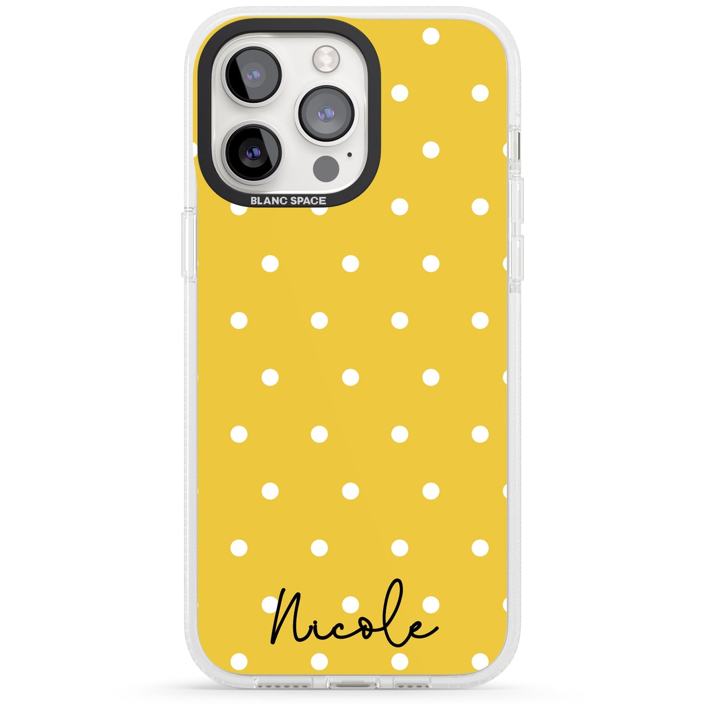 Personalised Yellow Polka Dot