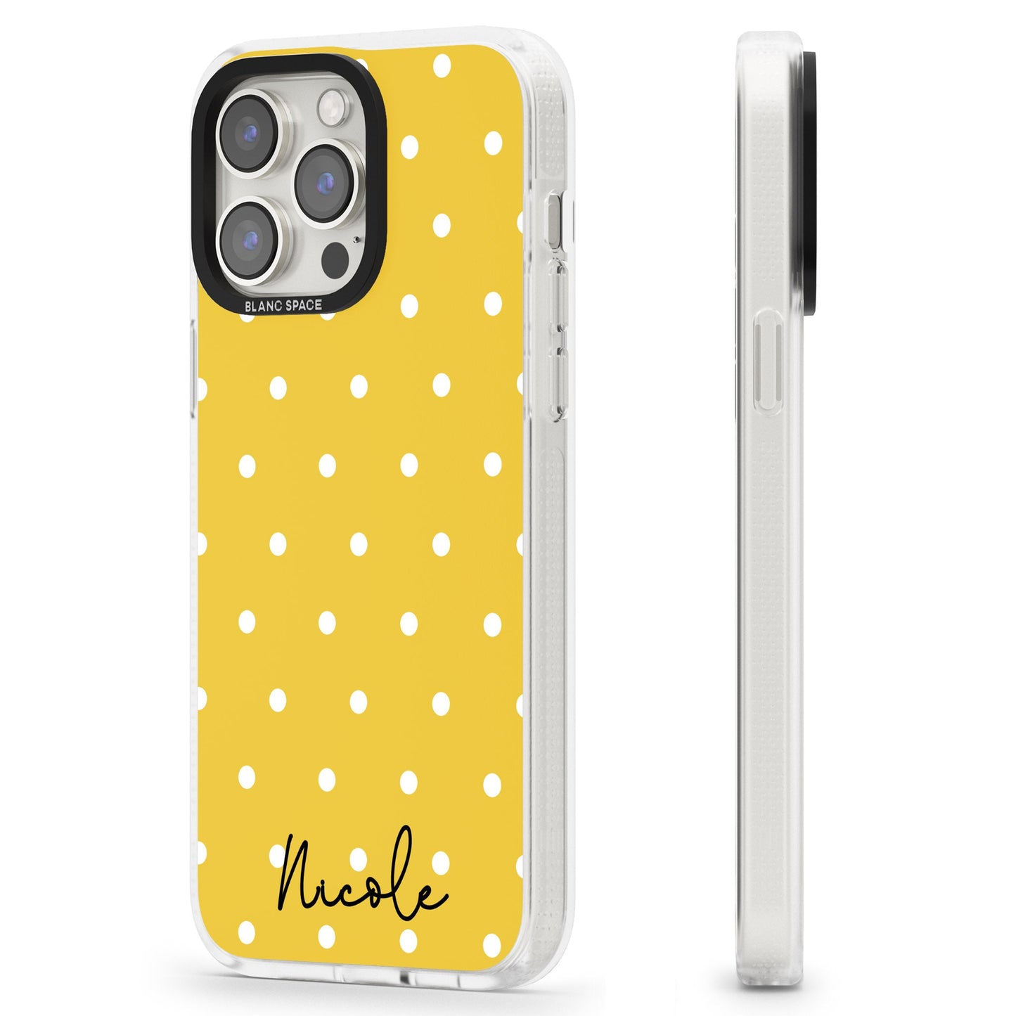 Personalised Yellow Polka Dot