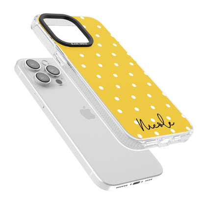 Personalised Yellow Polka Dot