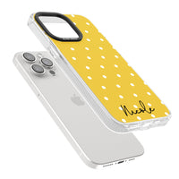 Personalised Yellow Polka Dot