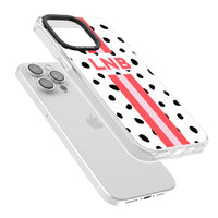 Personalised Polka & Pink Stripe