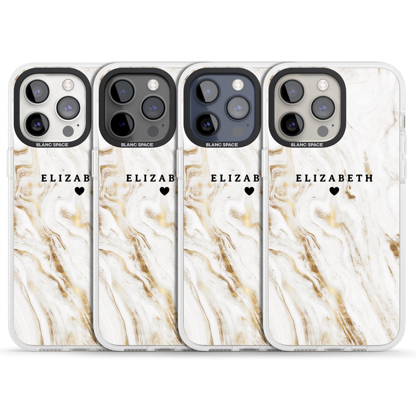 Personalised White & Gold Swirl Marble