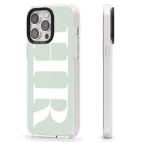 Lettres personnalisées blanches et vert d'eau