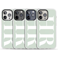 Lettres personnalisées blanches et vert d'eau