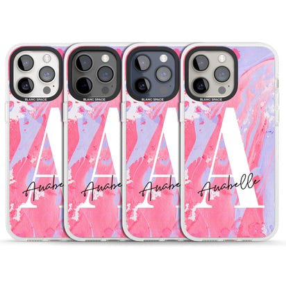 Personalised Pink & Purple Marble