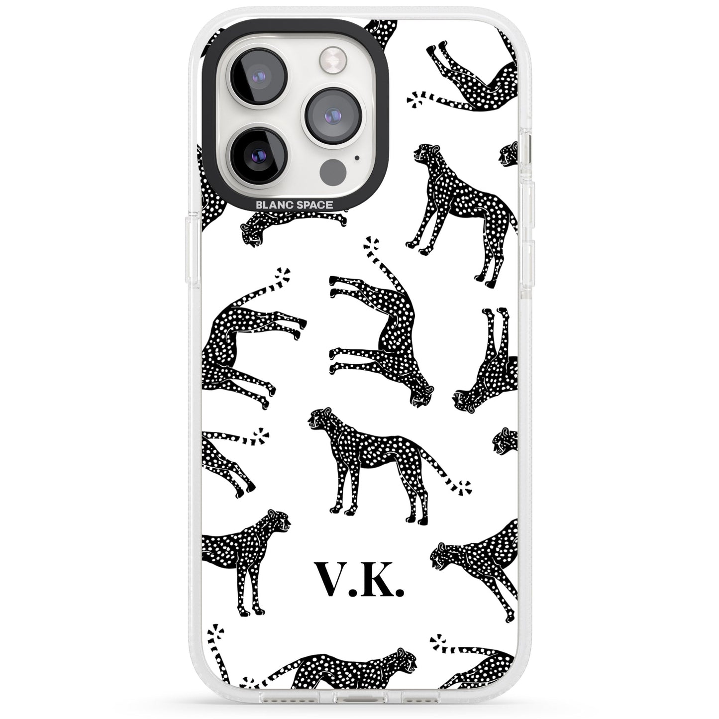 Personalised Black & White Cheetah Pattern