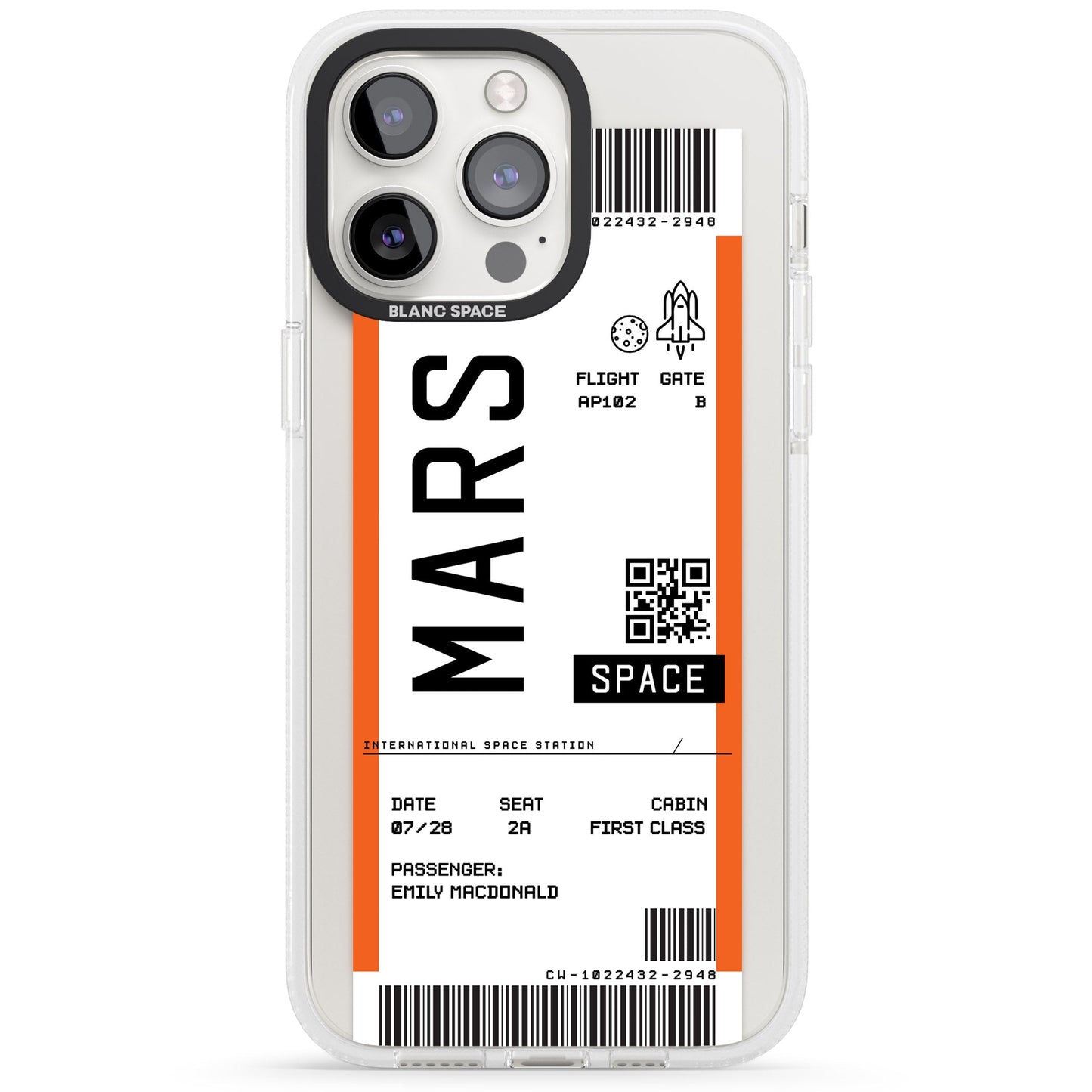 Personalised Mars Travel Ticket