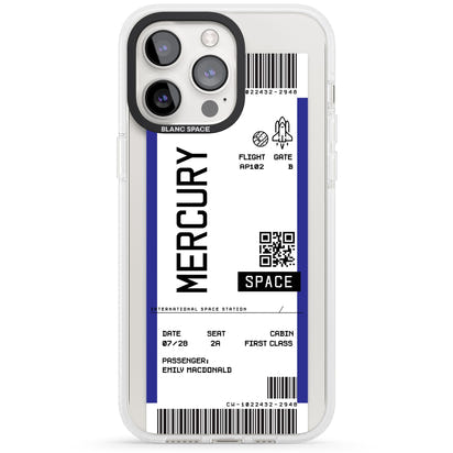 Personalised Mercury Travel Ticket