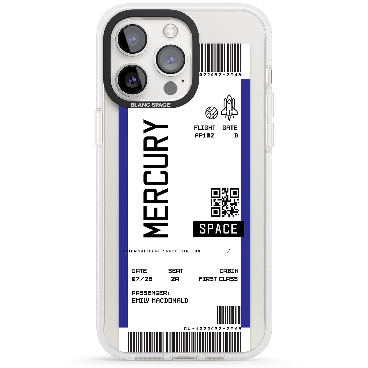Personalised Mercury Travel Ticket